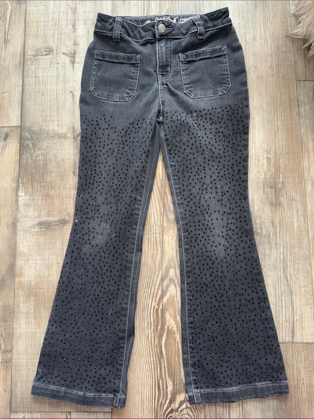 Cat & Jack Black Beaded Flare Jeans